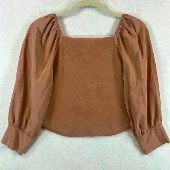 Blu Pepper Women’s Crop Top Medium Dusty Rose Cottage Boho Preppy - Picture 3 of 8